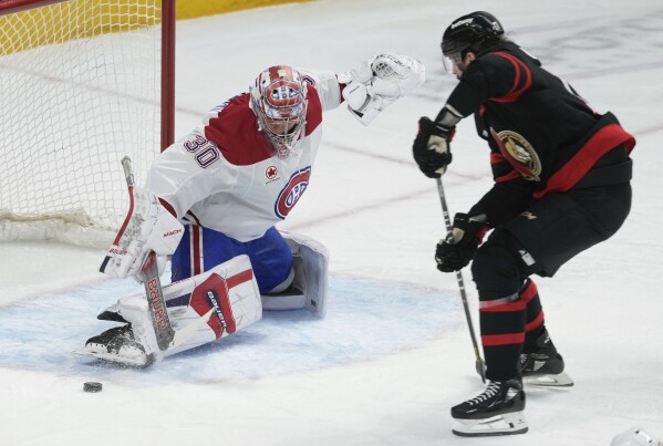 Tim Stutzle has a goal and 2 assists Senators beat Canadiens 6 2
